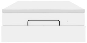 Ottomán ágykeret matraccal Fehér 120x200cm műbőrrel