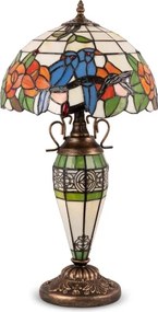 BRILAGI - JUNGLE Tiffany stílusú ólomüveg asztali lámpa 1xE27/60W/230V + 1xE14/40W