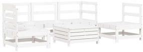 vidaXL 6 részes fehér tömör fenyőfa kerti kanapészett