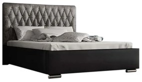 REBECA kárpitozott ágy + ágyrács + matrac, Siena03 kristállyal/Dolaro08, 180x200