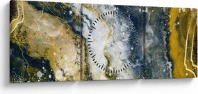 Kép - Arany absztrakció (órával) (90x30 cm)