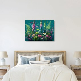 Üveg kép - Mezei virágok (70x50 cm)