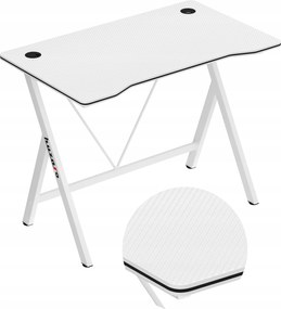 Gamer íróasztal kicsi Huzaro fehér ifjúsági számítógép tanuláshoz