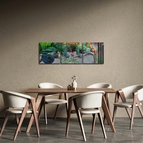 Kép - kaméleon (órával) (90x30 cm)