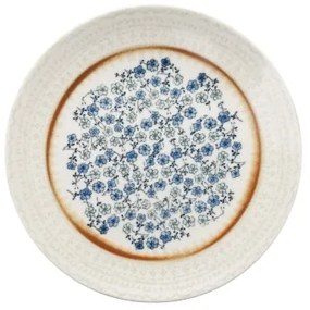 24 darabos étkészlet kék/bézs/porcelán