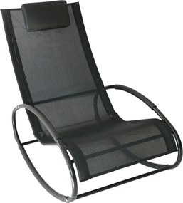 Outsunny Zero Gravity Kerti Hintaszék, Ergonomikus Hintaszék Párnával és Lélegző Anyagból Belső és Külső Használatra, Szürke, 105x62x88 cm | Aosom