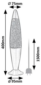 Rabalux 76113 - LED Lávalámpa GLITTER 2 LED/25W/230V
