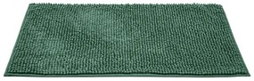 Sötétzöld textil fürdőszobai kilépő 50x80 cm Chenille – Allstar
