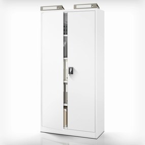 Fém iratszekrény JAN, 900 x 1850 x 400 mm, szürke