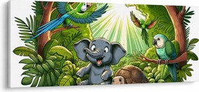 Kép - Vidám állatkák (120x50 cm)