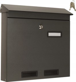 Postaláda Előtetővel Európai 35 x 37 CM Nagy Grafit Pl