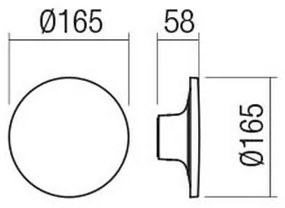 Redo 90369 - AURA kültéri LED fali lámpatest, LED/8W/230V/3000K/IP65, antracit