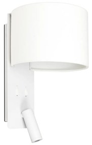 FARO FOLD fali lámpa, olvasókarral, fehér, E27 foglalattal, IP20, 64304