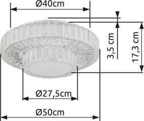 GLOBO 67162-50D MUCKY Kristály Mennyezeti Lámpa IP20