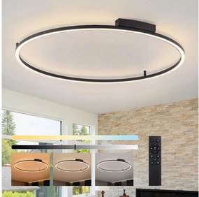 Brilagi - PORTOFINO LED dimmelhető lámpatest, 85W/230V, átm. 120 cm, fekete + távirányító