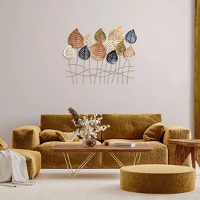 Fém fali dekoráció, 76×64 cm
