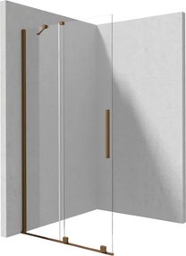 Prizma csúsztatható walk-in zuhanyfal_90x195, szálcsiszolt bronz