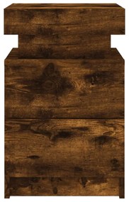 2 db sonoma tölgy színű éjjeliszekrény LED-ekkel 35x39x55 cm