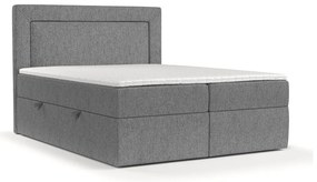 SzĂŒrke ĂĄgynemƱtartĂłs boxspring ĂĄgy 180x200 cm Imagine â Maison de RĂȘve