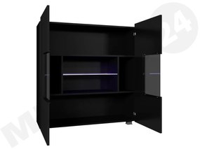 Vitrin Brenali BR01 (fekete + fényes fekete) (kék LED világítás). 1053847