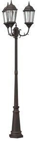 Kerti lámpa poszt 3-lámpás E27 Bronz 235 cm Alumínium