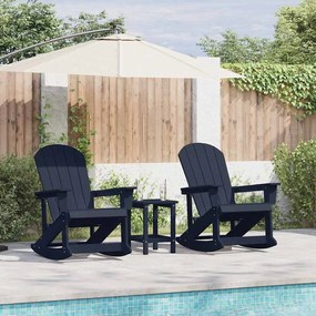 Kerti lounge szett 3 pcs Tengerészkék HDPE