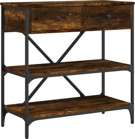 vidaXL füstös tölgy színű szerelt fa tálalóasztal 75 x 34,5 x 75 cm