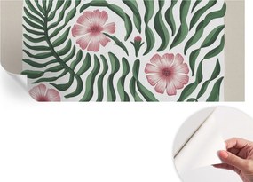 Öntapadós fotótapéta Nappaliba és Hálószobába Virágok levelek 250x104