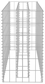 horganyzott acél gabion magaságyás 90 x 30 x 60 cm