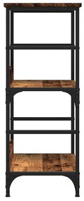 antik fa színű szerelt fa könyvszekrény 50 x 33 x 82 cm