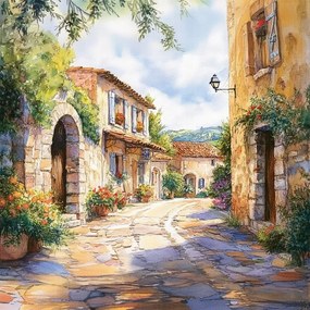 Vászonkép Canvas Mediterrán Város Dél Utca 80x80