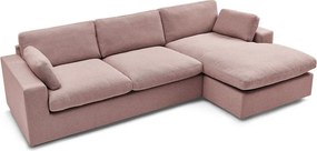 Rózsaszín sarokkanapé Belair – Bobochic Paris