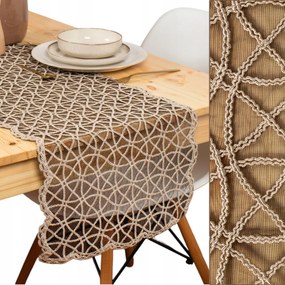 Asztalterítő Arany cappuccino Glamour 38x95 cm fényes Dekoratív