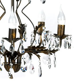 ONLI - Csillár láncon TERESA 5xE14/6W/230V bronz