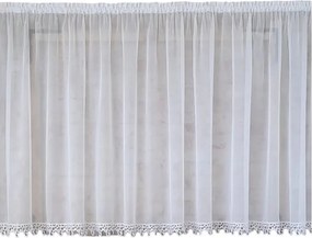 Kész függöny 400x120,egyenes,fátyol,gipsz. angol8cm