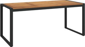 vidaXL tömör akácfa kerti asztal U-alakú lábakkal 180 x 90 x 75 cm