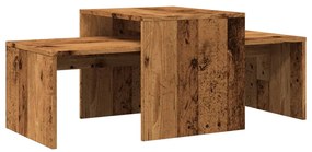 Antik fa színű szerelt fa dohányzóasztal 100 x 48 x 40 cm