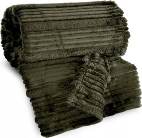 Ágytakaró Nina 150x200 Eurofirany olíva puha, térbeli csíkos