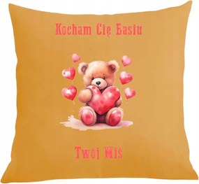 Valentin napi párna párnahuzat Ajándék Szeretlek (Név) A Mackód