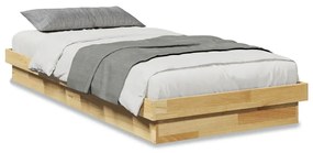 tömör tölgyfa ágykeret matrac nélkül 80x200 cm