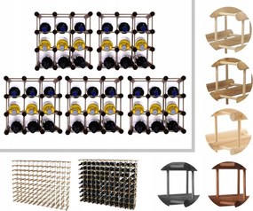 Bortartó állvány fa bortartó állvány Moduláris alkoholtartó állvány 45+12cipő