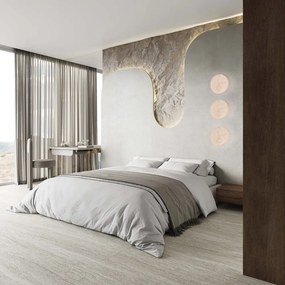 Matt fehér kő LED dimmelhető fali lámpa Bobbin – Trio Select