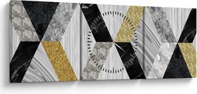 Kép - Texturált dekoráció (órával) (90x30 cm)