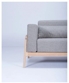 Fawn Plus szürke kanapé tölgyfából, 240 cm - Gazzda