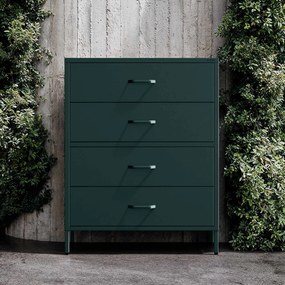 Komód CARLA, 800 x 1015 x 400 mm, Modern:  palack zöld