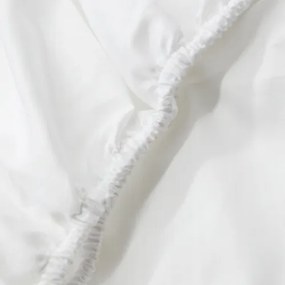 Lepedő 90x200x30 fehér gumis 300TC szatén pamut Vital Home