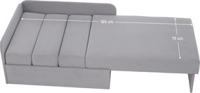 Kinyitható heverő, szürke, MONTES UNI