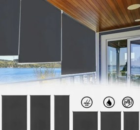 180 x 140 cm-es műanyag Napellenző , Antracit