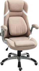 Vinsetto Ergonomikus Irodai Szék Felhajtható Karfával és Fejtámlával, Forgós Asztali Szék Lumbális Támasszal, Állítható Magassággal és Hintázó Funkció
