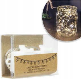 Fénylånc 20x Led Dekoråciós Huzal 2,3m Dekoråciós Låmpåk